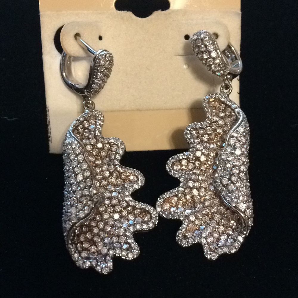 STERLING WITH ROSE GOLD EARRINGS